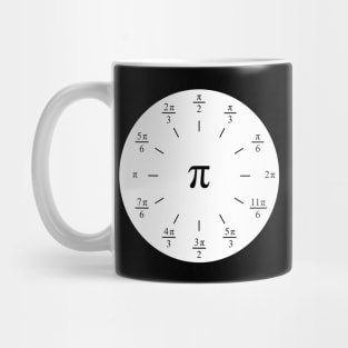 Pi Radians Clock face - Unit Circle Mug